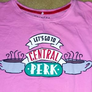F.R.I.E.N.D.S "Let's go to Central Perk" pink nightgown, Size small